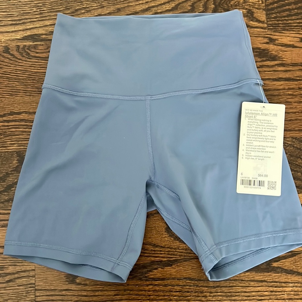 NWT lululemon align HR short 6 inches